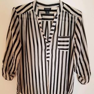 XL striped polyester top.